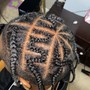 Braids with design  natural hair (top/bun)