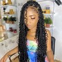 Medium waist length goddess braids