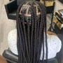 Medium waist length goddess braids