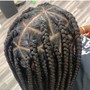 Medium waist length goddess braids