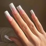 Acrylic Overlay pink and white ombré