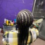 Knotless / box braids small touch up waist