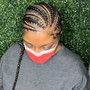 Large Goddess Knotless Braid (Curls added)