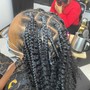 Large knotless braids