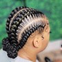 4 stiches cornrows midback and under. (Not recommended for very tick hair) (Non refundable $50 Deposit required *not transferable if cancelation)