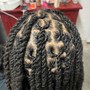 Braids/ Plaits on Undercut w/ weave extensions