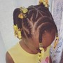 Kid's 2 Straight Back Braids