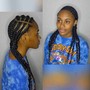 Box Braids (shaved sided)