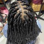 Goddess Braids with curls