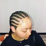 4 Straight Back Braids