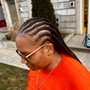 Medium Half Feed-in/ Half Knotless Braids