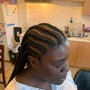 Medium Half Feed-in/ Half Knotless Braids