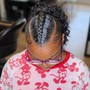 Feed-in cornrow ponytail Braids