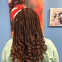 French curl braids style