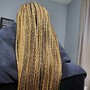 Smedium or Small knotless, midback braids