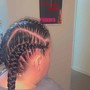 Feed-in Str8 back Braids