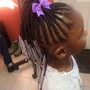 Kid's med. knotless Braids