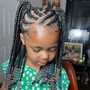 Kid's20”  medium feed in ponytail  Braids