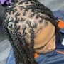 Two strand twist with natural loose hair