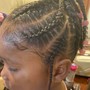 Kid's design Braids on natural hair