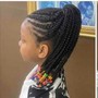 Kid's small Braid ponytail with beads and braid hair included