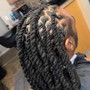 Loc shampoo retwist and style