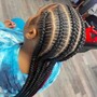 Large braided ponytail