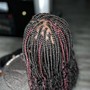 Bob BoxBraids W/ Hair included (Color 1B,27&30)