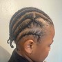 Small knotless Braids Midback