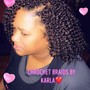 Large Goddess Knotless Braid (Curls added)