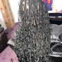 Jumbo knotless Braids thigh length