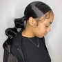 Ponytail with Braid/Cornrow Front