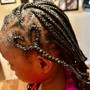 Kid's regular scalp braids with natural hair