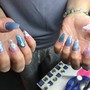 Acrylic Nails fill in short nails