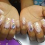 Acrylic Nails fill in short nails