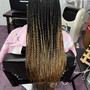 Large knotless braids butt length