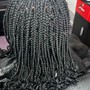 Jumbo knotless Braids thigh length