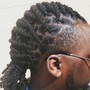 Loc Retwist Shaved Sides (above shoulder)