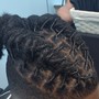 Loc Retwist Shaved Sides (above shoulder)