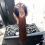 Small Feed In Braid Ponytail Midback