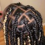 Large knotless braids