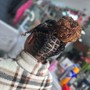 LOC BUN WITH ADDITIONAL HAIR