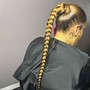 Large Feed-in ponytail