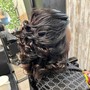 Small Feed In Braid Ponytail Midback