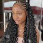 Feed in cornrows braids with back sew in