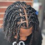 Lock Coloring (roots, retouch, & tips) w/ Retwist & Styling