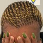 Braid down for sew-in or crochet.