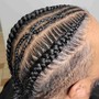 Ponytail Cornrows midback length and under.  (Non refundable $50 Deposit required *not transferable if cancelation)