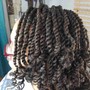 8-10 straight back stitch Cornrows with extension (hair included)