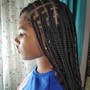 8-10 straight back stitch Cornrows with extension (hair included)